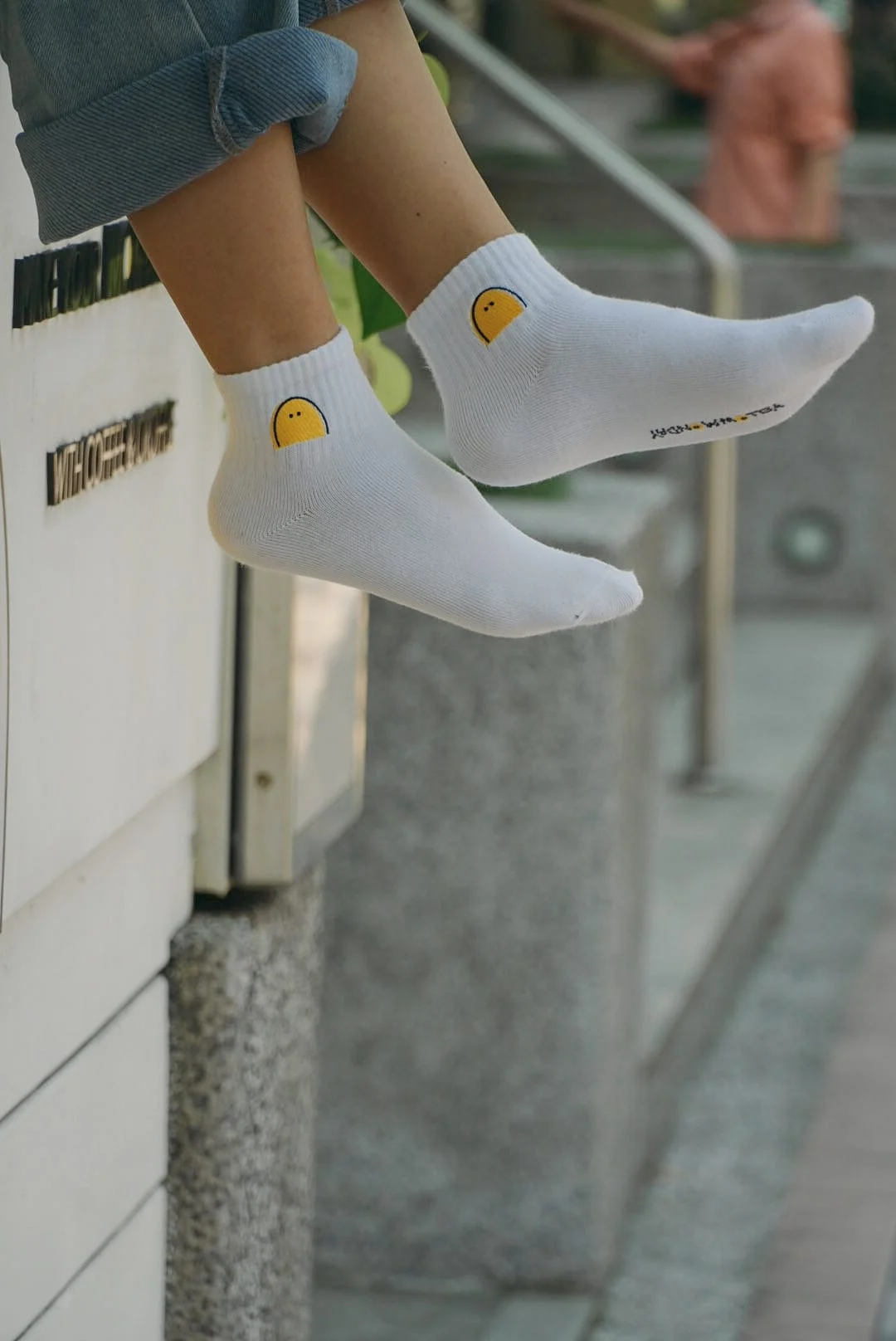 Walk with Yellow|短筒棉襪